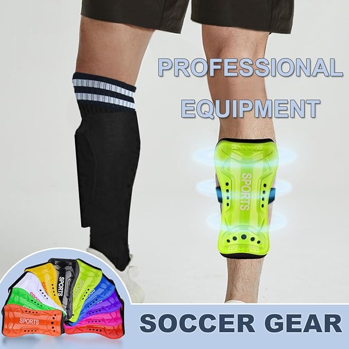Youth Soccer Shin Guards for Kids Shin Pads Child Calf Protective Gear Protective Soccer Equipment for Boys Girls Children 3-15 Years Old