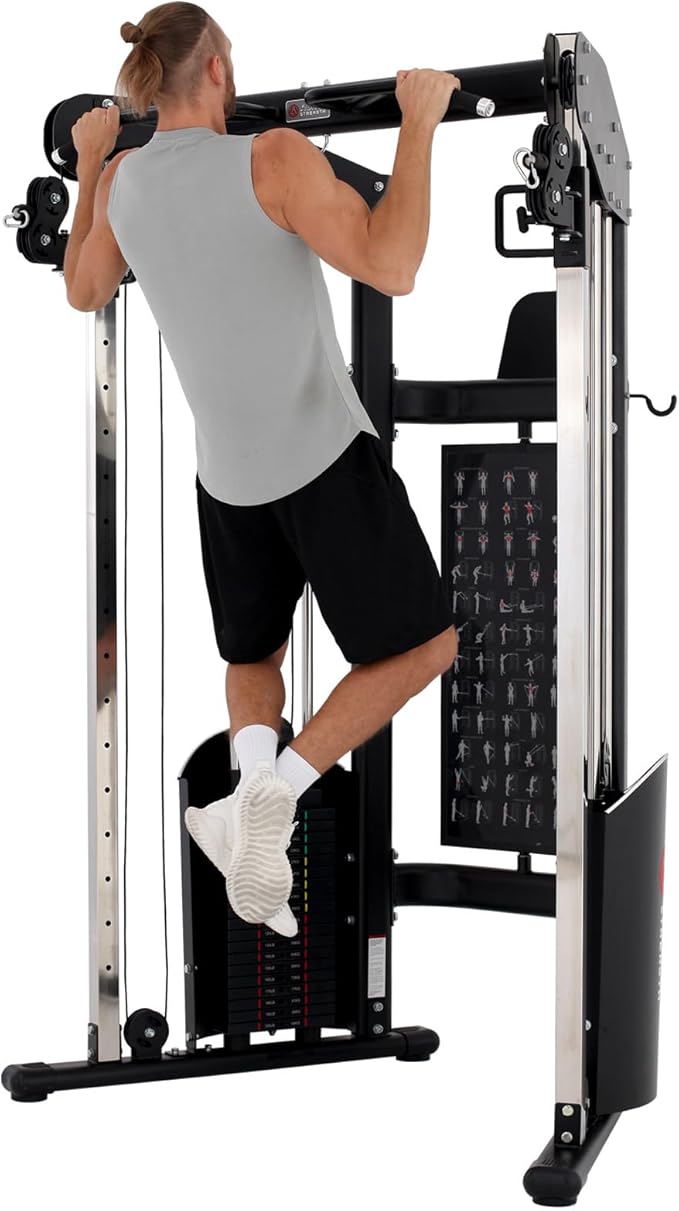 Altas Strength 3073 Home Gym Equipment with 1000 lbs Weight Capacity, 2000 lbs Cables, Strength Training Cable Machine Includes Accessories Light Commercial Fitness Versatile Workouts Easy Assembly