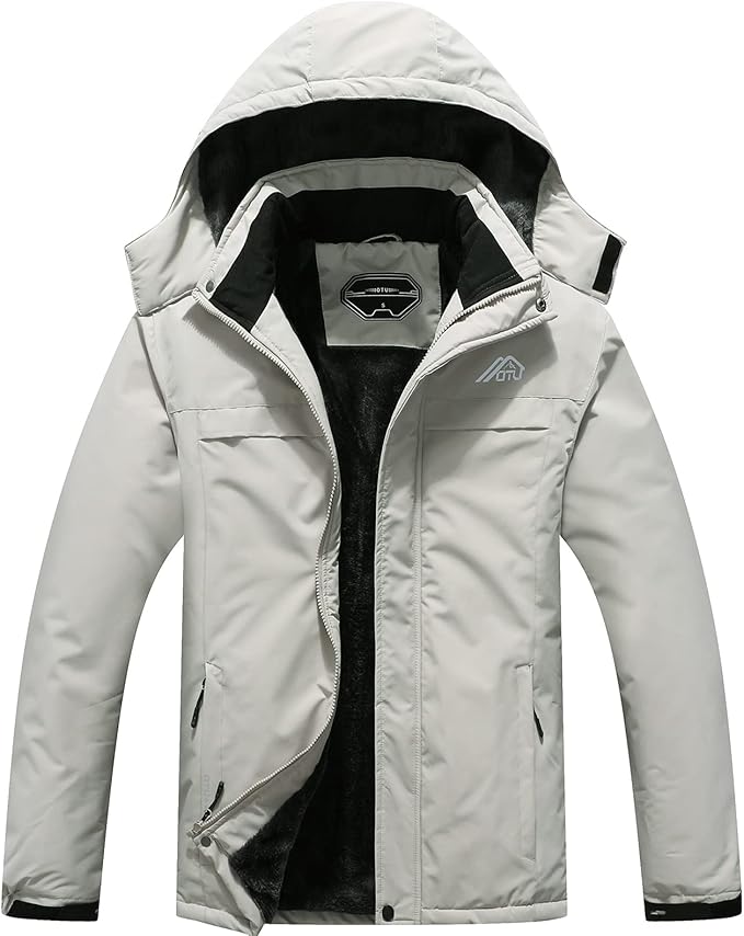 OTU Men's Waterproof Ski Jacket Snowboarding Windbreaker Warm Winter Hooded Mountain Snow Coat