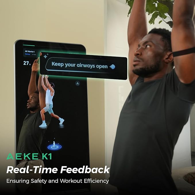 AEKE Fitness Mirror K1- Smart Home Gym System: AI-Powered All-in-One Fitness Machine for Full-Body Strength Training and Personalized Workouts