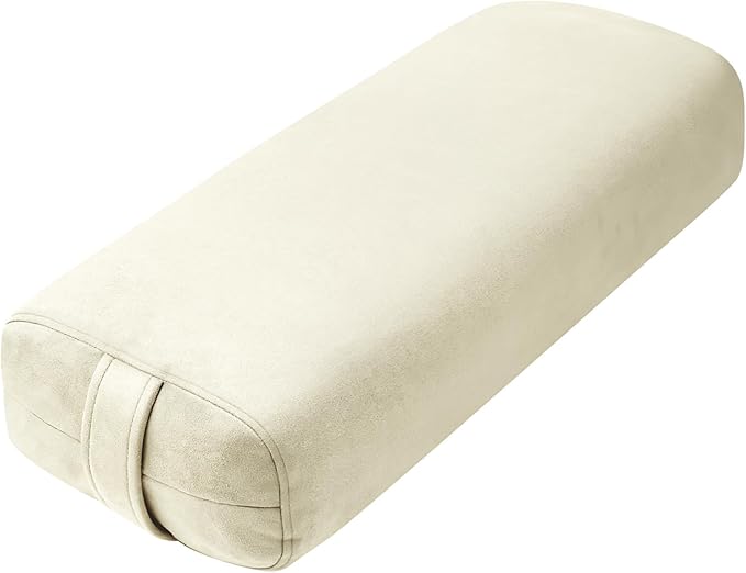 Premium Crushed Sponge Yoga Bolster Pillow for Yin Yoga, Restorative & Meditation - Rectangular Cushion