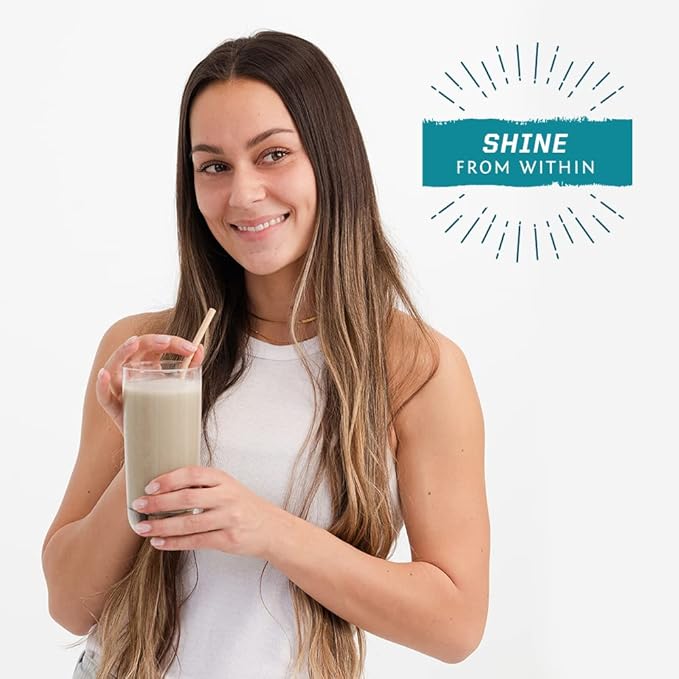 Vegan Collagen Building Powder Protein Peptide with Biotin Vitamin C Hyaluronic Acid Collagen Protein Powder for Hair Skin Nail Dairy Free Gluten Free | Unflavored by Sunwarrior