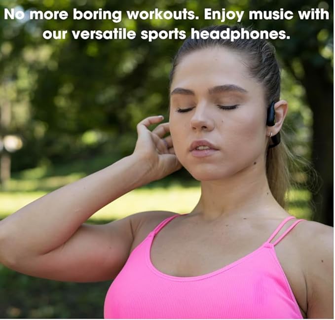 Versa Mini Open-Ear Swimming Headphones Bluetooth Bone Conduction Headphones, 32GB MP3 Player, IP68 Waterproof, Secure Fit for Workouts, Running, Swimming, Cycling, Gym, Built-in Microphone