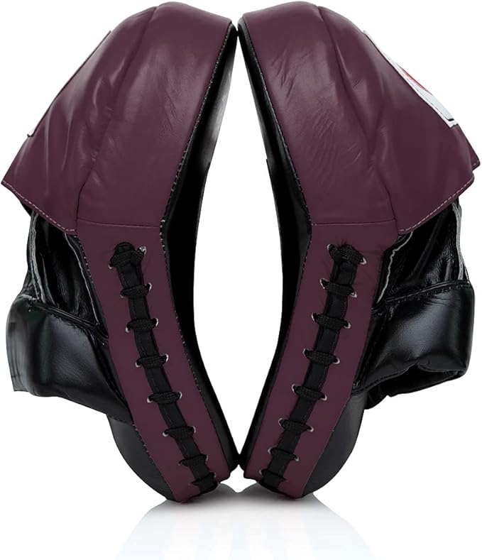 Fairtex FMV9 Contoured Focus Mitts |Striking Accuracy & Protection for Boxing, Muay Thai, Kickboxing |Ergonomic Design, Soft Padding, Secure Fit Leather