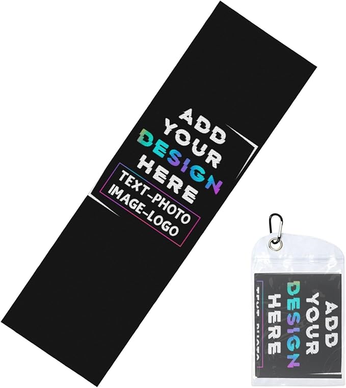 Custom 1-100PCS Cooling Sports Towel, Personalized Photo Logo Soft Cold Exercise Towel for Neck and Face Customized Quick-Drying Cooling Wrap Fitness Workout Sweat Towel 12"x40" (1)