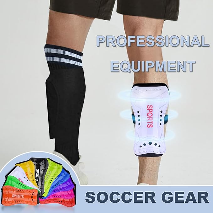 Youth Soccer Shin Guards for Kids Shin Pads Child Calf Protective Gear Protective Soccer Equipment for Boys Girls Children 3-15 Years Old