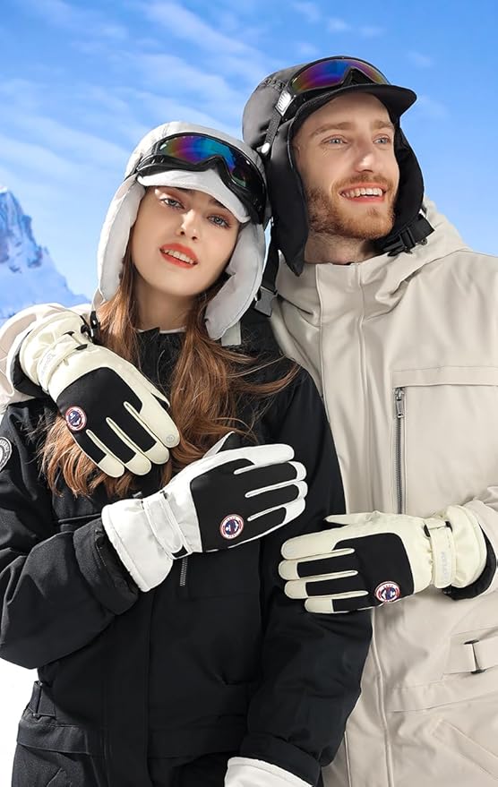 Winter Ski Snow Gloves for Men, Women, Youth | Touchscreen & Waterproof Cold Weather Hand Warming Gloves Winter Work Gloves