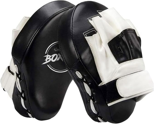 Valleycomfy Boxing Curved Focus Punching Mitts- Leatherette Training Hand Pads