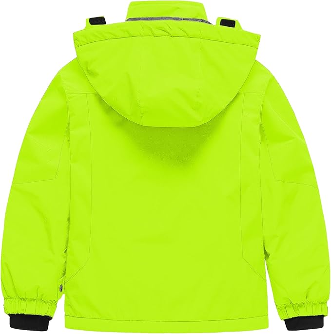 Pursky Boy's Waterproof Ski Jacket Kids Winter Snow Coats Fleece Raincoats Parka
