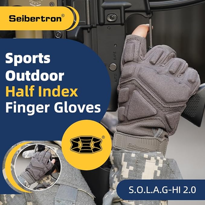 Seibertron Adult Or Youth S.O.L.A.G Sports Outdoor Water Resistant Full Finger Touchscreen Gloves