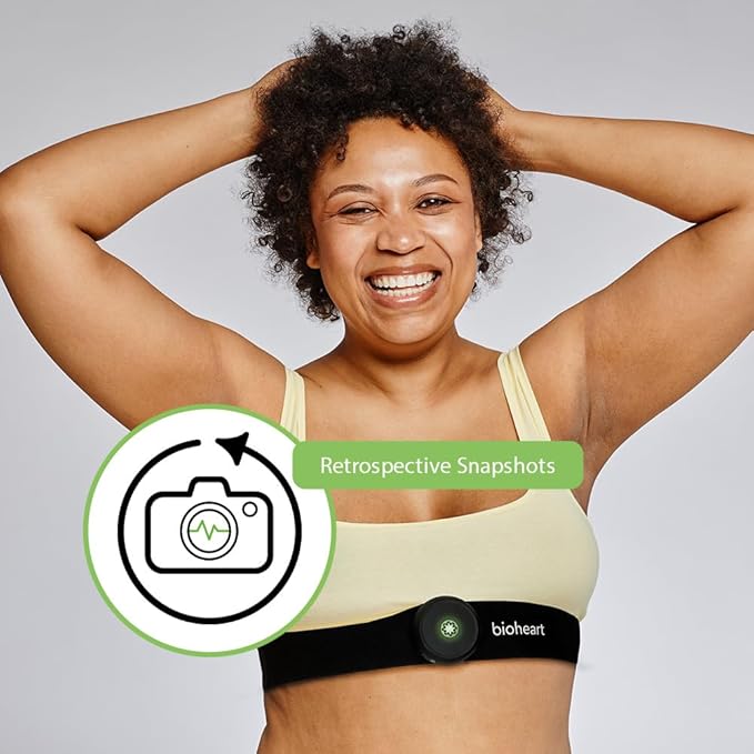 Bioheart | 24/7 Continuous Heart Monitor | No Prescription Needed | Smart Wearable | Chest Strap | One Month Subscription Included