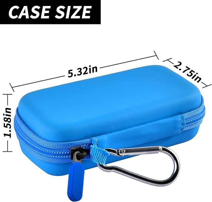 MP3 & MP4 Player Case for SOULCKER/G.G.Martinsen/Grtdhx/iPod Nano/Sandisk Music Player/Sony NW-A45 Music Players with Bluetooth. Fit for Earbuds, USB Cable, Memory Card - Blue+Inside Black