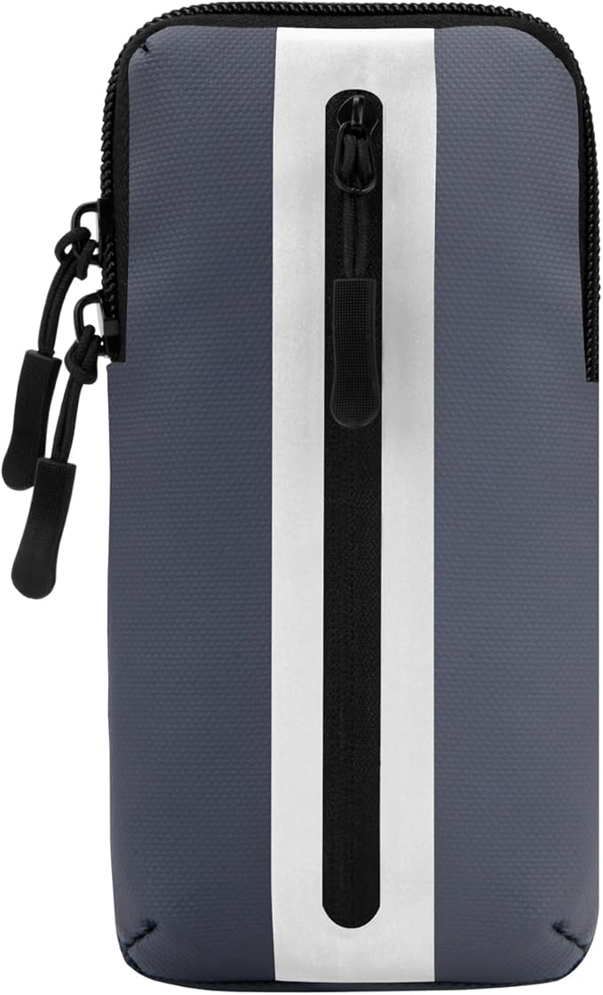 Running Phone Holder Armband, iPhone Arm Bands for Exercise, Running Arm Bands for Cell Phone, Phone Purse Cell Phone Holder for Walking (Grey)