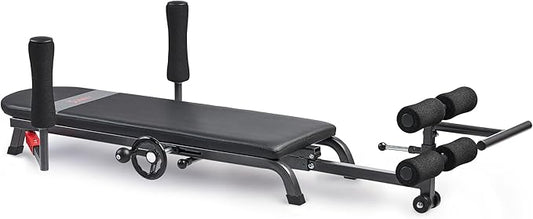 Sunny Health & Fitness Full Body Traction & Stretch Decompression Bench/Table Machine for Lumbar Stretching, Lower Back Pain Relief, Improved Posture Correction, Rehab, Spinal Compression, Flexibility