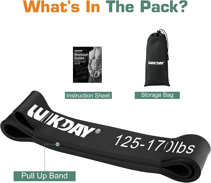 Resistance Bands for Working Out, Exercise Bands, Workout Bands, Pull Up Assistance Bands for Body Stretching Training Physical Therapy Muscle Training for Men & Women