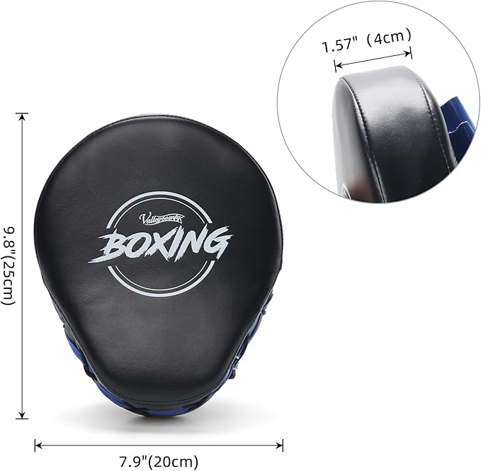 Valleycomfy Boxing Curved Focus Punching Mitts- Leatherette Training Hand Pads