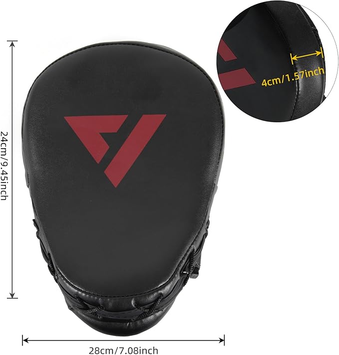 Valleycomfy Boxing Punching Mitts,Boxing Pads Mitts for Men,Ideal for Boxing Training,Kickboxing,Martial Arts