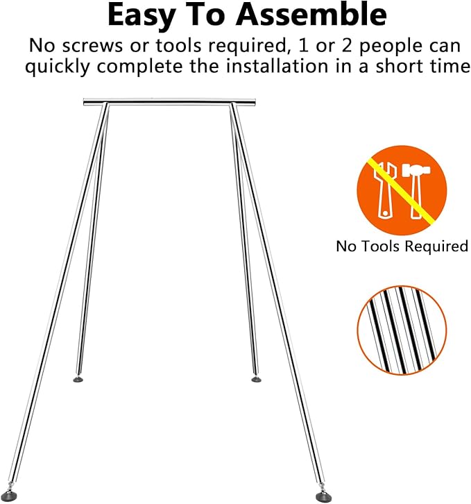 TECSPEC 9.6 FT/115.3 Inch Adjustable Height Aerial Yoga Frame & Hammock, Professional Swing Stand with 18 FT/33FT Aerial Silk, 550lbs Max Capacity