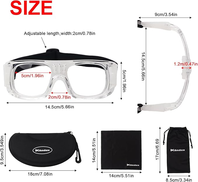 Andux Basketball Soccer Football Sports Glasses Eyewear Goggles Eye Safety Glasses LQYJ-01