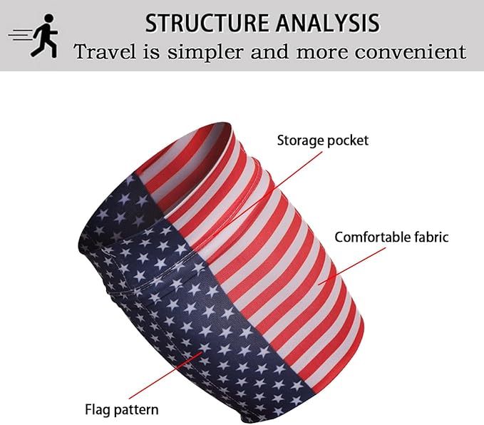 Running Phone Armband for Men Women,Universal Arm Bands for Phones Below 7.5 Inches,Waterproof Cell Phone Armband for Hiking,Running,Cycling,Climbing(Star Stripes XL)