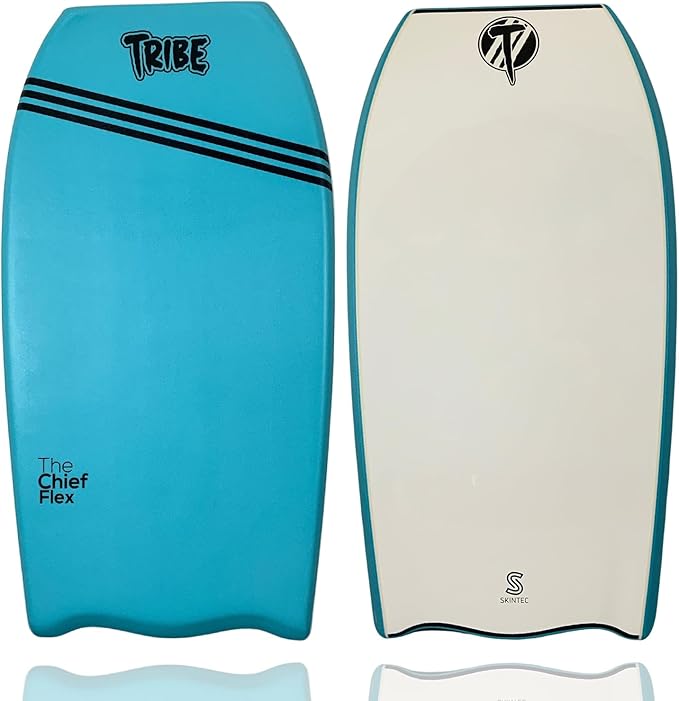 Tribe Chief Flex Big Guy Bat Tail Bodyboard - Body Boards for Adults and Kids - Board for Waves - Boogie Board for Beach Bodyboarding (42", 43.5", 45")