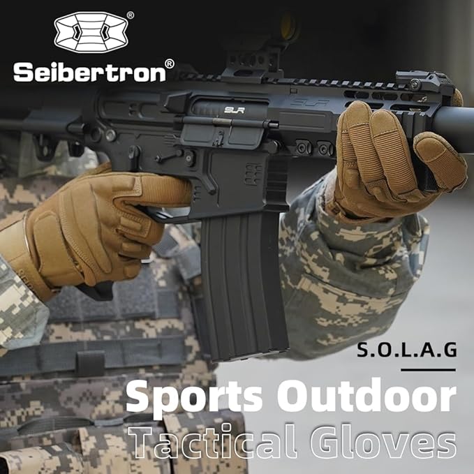 Seibertron Adult Or Youth S.O.L.A.G Sports Outdoor Water Resistant Full Finger Touchscreen Gloves