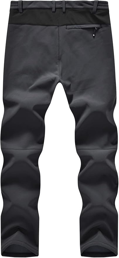 YSENTO Men's Fleece Lined Ski Snow Pants Winter Waterproof Softshell Insulated Hiking Cargo Pants