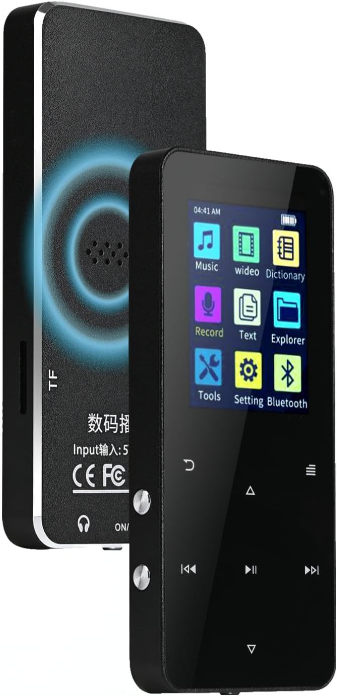 144GB MP3 Player, with Bluetooth 5.2, HiFi Sound,FM Radio, Voice Recorder, E-Book, Earphones Included,Portable Music Player for Kids ,Mini Design Ideal for Sport