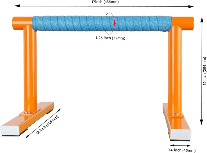 Strength Training Parallettes I-Sit Push Up Bars, Pushup Handles Calisthenics Equipment for Home Workout, Anti-slip Gymnastics Bars, Handstand & Dip Bar for Outdoor Exercise