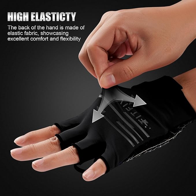 Cycling Gloves Bike Gloves for Men/Women Half Finger Biking Gloves Exercise Workout Gloves Suitable for Outdoor Sports, Gym, Weight Lifting, Rowing and Motorcycle