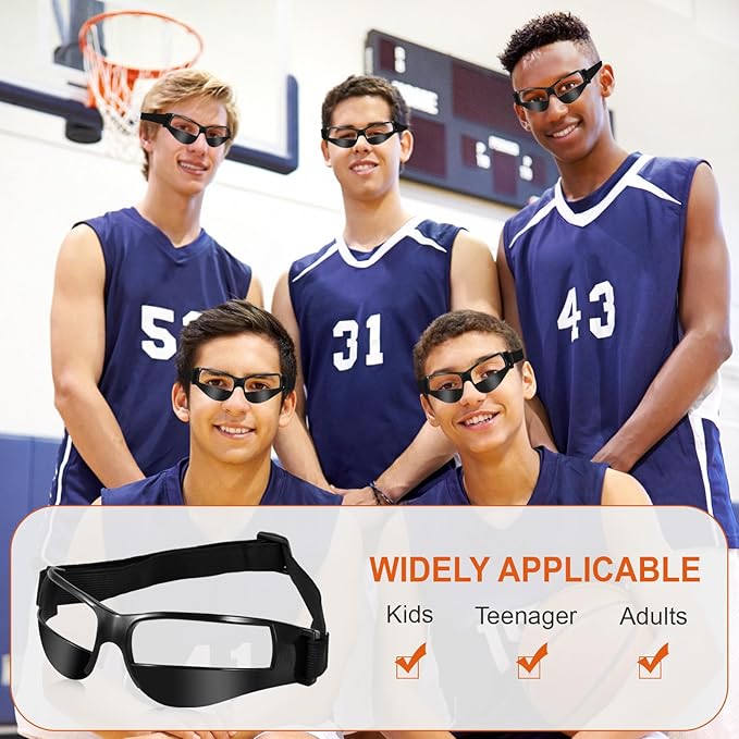 7 Pack of Basketball Dribbling Goggles,Basketball training,Aid Training Equipment for Improving Court Vision,Adjustable Basketball Sports Training Glasses,Improves ball handling
