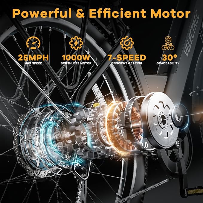 ๐๐๐๐๐ Peak Electric Bike for Adults,up ๐๐ Miles Removable Battery Ebike, 26" UL Certified Electric Mountain E Bike,Adult Electric Bicycles for Commute Beach Snow