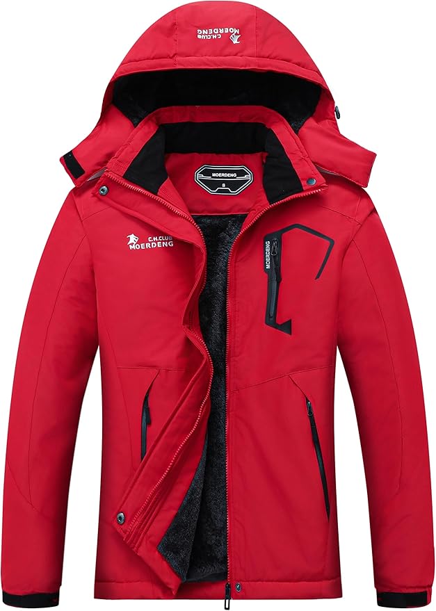 MOERDENG Women's Waterproof Ski Jacket Warm Winter Snow Coat Mountain Windbreaker Hooded Raincoat Jacket