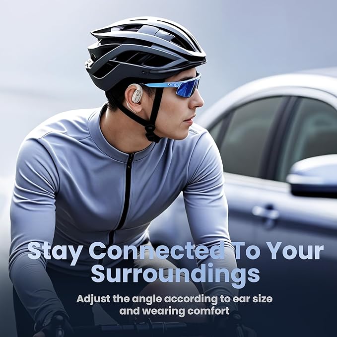 Open Ear Earbuds Wireless Bluetooth Headphones - 80Hrs Playtime Wireless Ear buds with 18.2mm Drivers Stereo Sound, Touch Control Earphones IPX7 Waterproof Bluetooth 5.4 for Running Fitness Workout