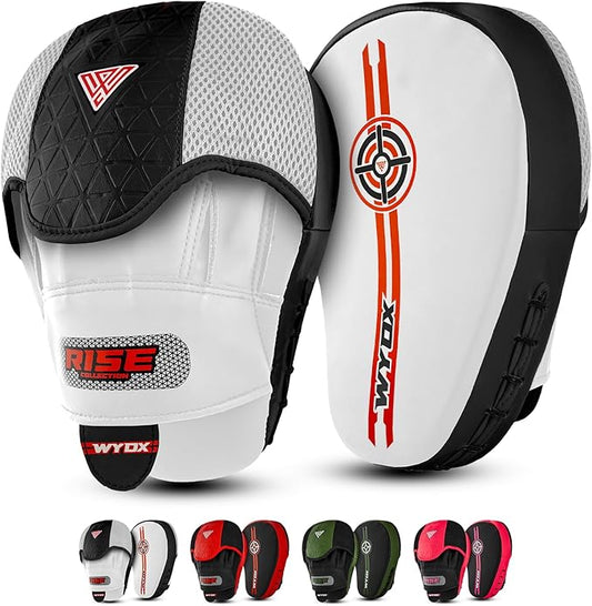 WYOX Curved Boxing Punch Mitts – Boxing Pads Training Set, Punching Mitts for Adults, Kickboxing Pads, Muay Thai Pads, Karate Pads, MMA Training Equipment, Martial Arts Focus Pads