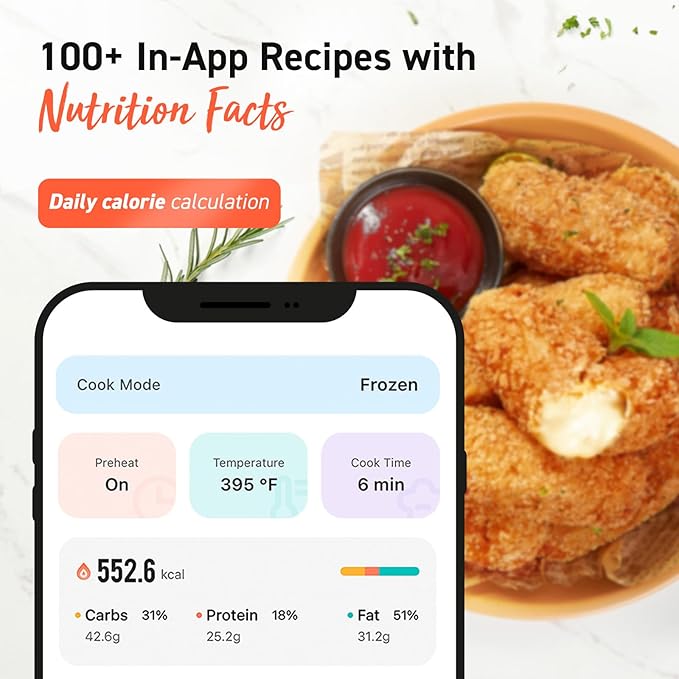 COSORI Air Fryer 9-in-1, Compact & Large 6-Qt, Fast Turbo Modes, 90-450ยฐF Even Results, Precision Heating, Up to 95% Less Oil*, Roast, Bake, Dry, Reheat, Frozen, Broil, Proof, 120V, TurboBlaze