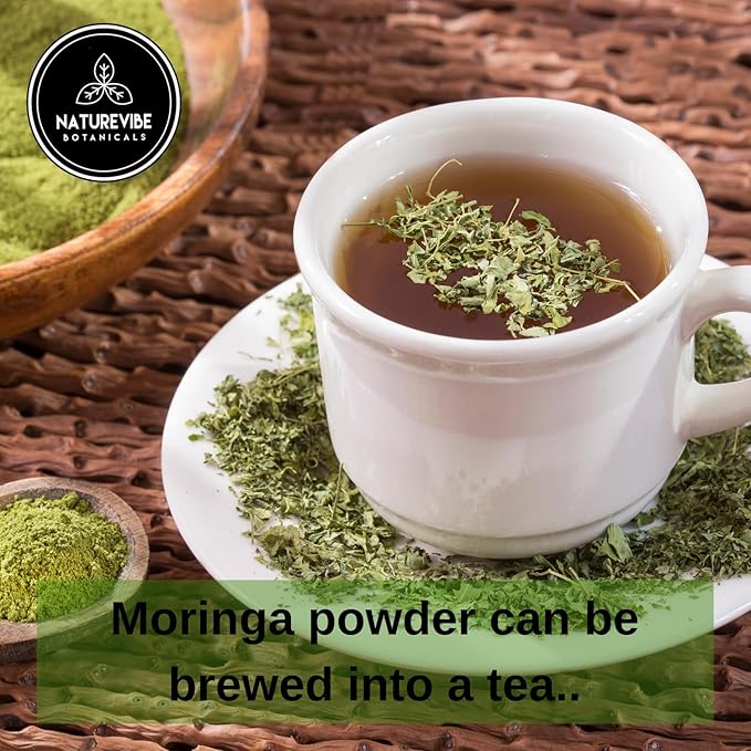 Naturevibe Botanicals Moringa Powder 5lbs | Made with Premium Quality Moringa Oleifera Leaf | Non GMO Gluten Free Vegan | Multi-Vitamin | Great in Drinks and Smoothies | 5 Pound Bulk Bag