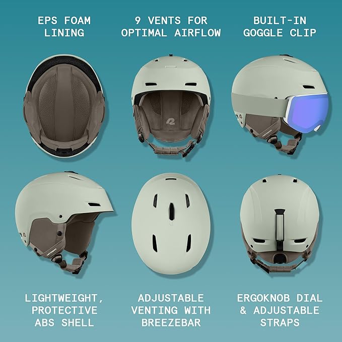 Retrospec Zephyr Ski Helmet - Snowboard Helmet for Adults & Youth - Adjustable Fit with Breathable Vents for Men, Women, Boys and Girls