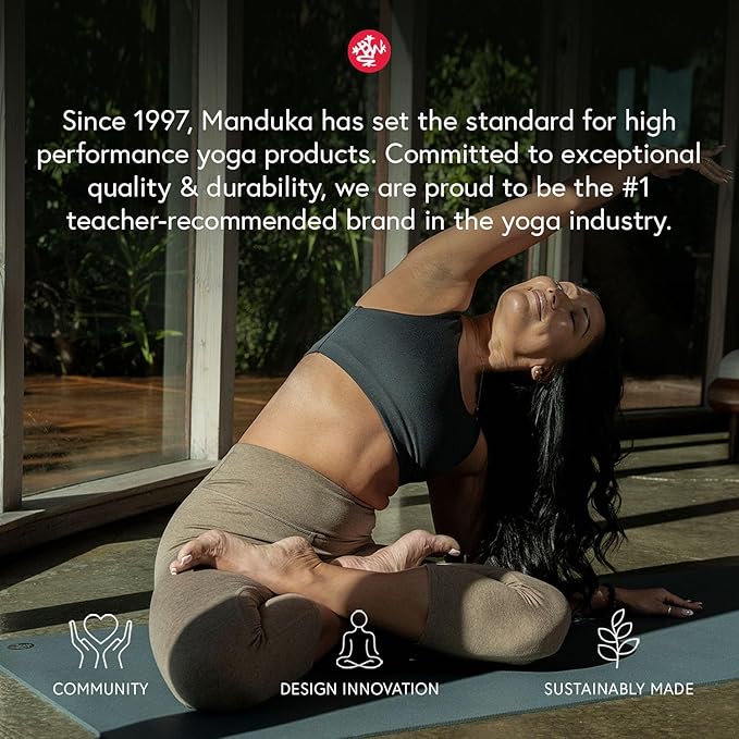 Manduka Yogitoes Yoga Towel – Rubber Grip Dots Non-Slip Bottom, Quick Dry Fitness Towel for Hot Yoga, Pilates, Exercise
