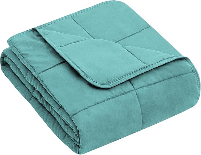 yescool Weighted Blanket (3 lbs, 36" x 48", Teal) Cooling Heavy Blanket for Sleeping Perfect for 20-40 lbs, Breathable Blanket with Premium Glass Bead, Machine Washable