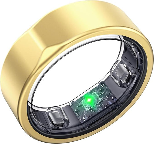 Smart Ring for Women Men - Titanium Health Fitness Tracker Ring with Heart Rate, Step Counting, Calories, Sleep & Stress Monitor for iPhone and Android, No Subscription Fee (Rose Gold, 13)