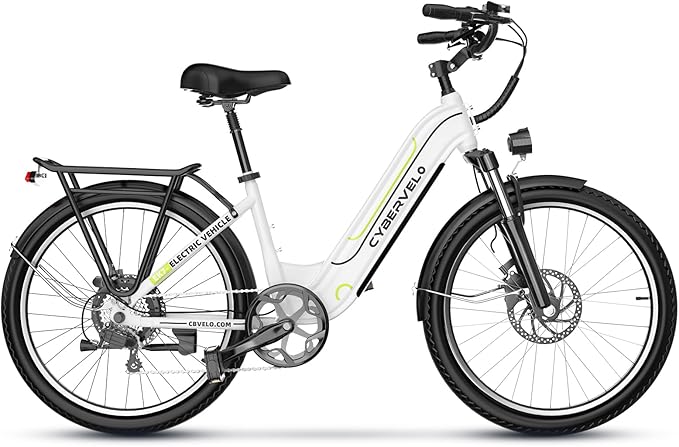 DriftGod 26" Electric Bike for Adults β Powerful 1000W Motor, 48V Removable Battery, 7-Speed, Front Suspension & LCD Display β Commuter and Mountain EBike for Women