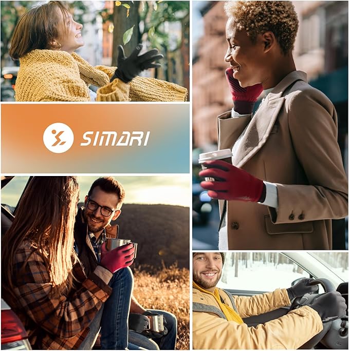 SIMARI Winter Gloves Women Men Ski Snow Gloves Liner Thermal Warm Touch Screen, Suit for Running, Cycling, Biking, Hiking, Driving, Walking, Typing, Freezer Work, Sports, Soccer, Shooting, Gaming 102