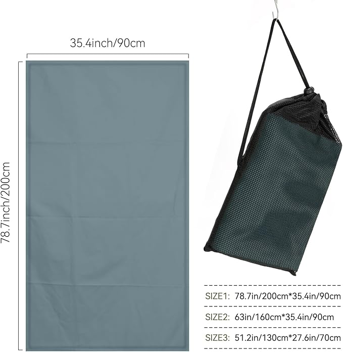 Microfiber Beach Towel-Perfect for Travel, Sports, Camping, Swimming, Yoga, Gym- Quick Dry, Sand Free, Compact, Lightweight, Absorbent (Grey,Medium(130x70cm, 51x27”))