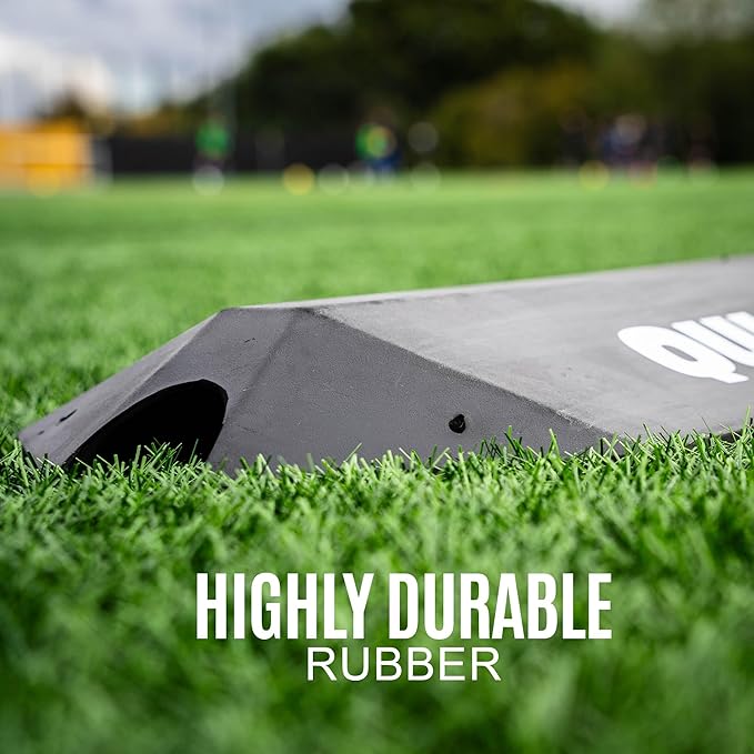 QUICKPLAY Goalkeeper Deflection Ramp - Enhance Reflexes & Hand-Eye Coordination - Heavy-Duty Rubber Construction - Portable Design for Coaches & Players