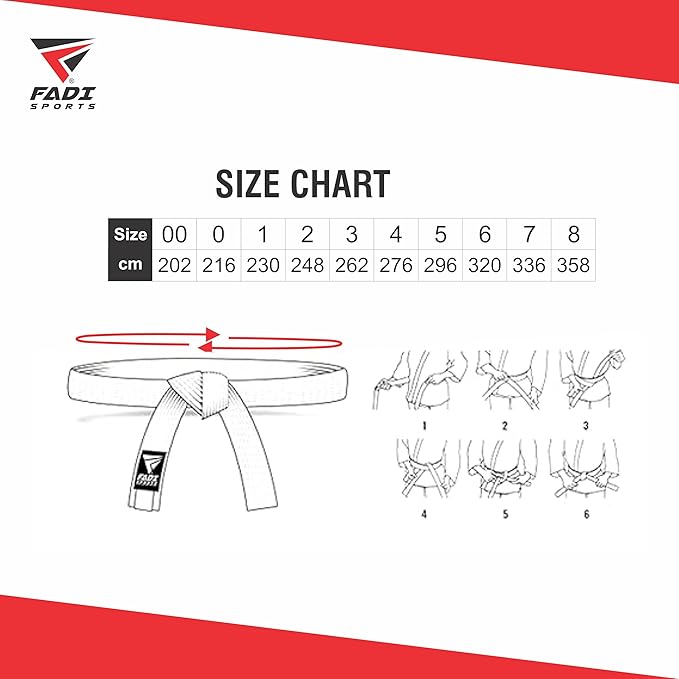 Martial Arts Belt for Karate, Judo, Aikido and Taekwondo - Durable Cotton-Polyester Blend for Adults and Kids