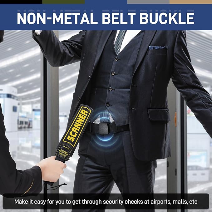 Tactical Men's Nylon Belts,5 Pack Mens Belts Casual,Military Canvas Outdoor Metal-free Belts