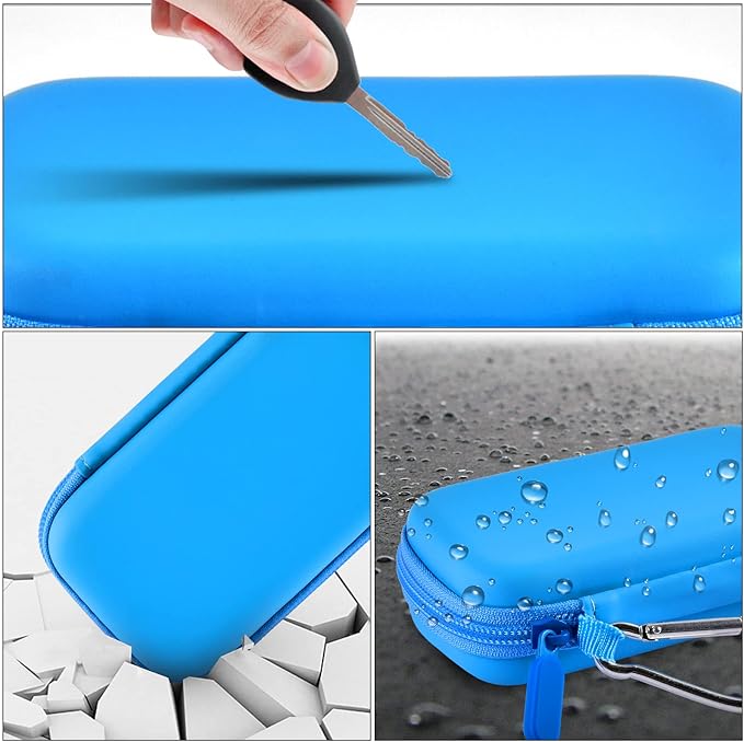 MP3 & MP4 Player Case for SOULCKER/G.G.Martinsen/Grtdhx/iPod Nano/Sandisk Music Player/Sony NW-A45 Music Players with Bluetooth. Fit for Earbuds, USB Cable, Memory Card - Blue+Inside Black