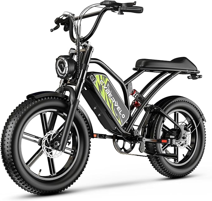 Electric Bike for Adults 1500W Peak 20" Fat Tire All-Terrain E-Bike 80-120Miles 30MPH Electric Dirt Bike for Road Sand Mountain Snow - 48V 20/30AH Battery Powered Electric Motorcycle
