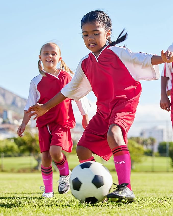 Gonex Soccer Shin Guards for Kids Adult, Youth Boys Girls Shin Guards Slip in Soccer Shin Pad Sleeves Canilleras for Football Games, EVA Cushion Protection Reduce Shocks & Injuries